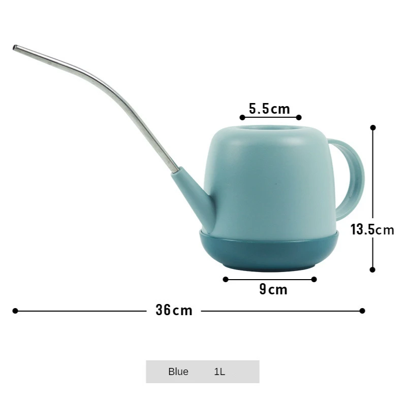 

1L Long-Mouthed Plastic Watering Can for Balcony Gardening Watering Cans Household Indoor Flower Watering Cans