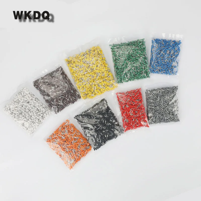 

VE6012 6.0mm^2 Tubular Crimping Ferrules Terminal Cord Durable Nylon Nickle Plated Connector 9 color