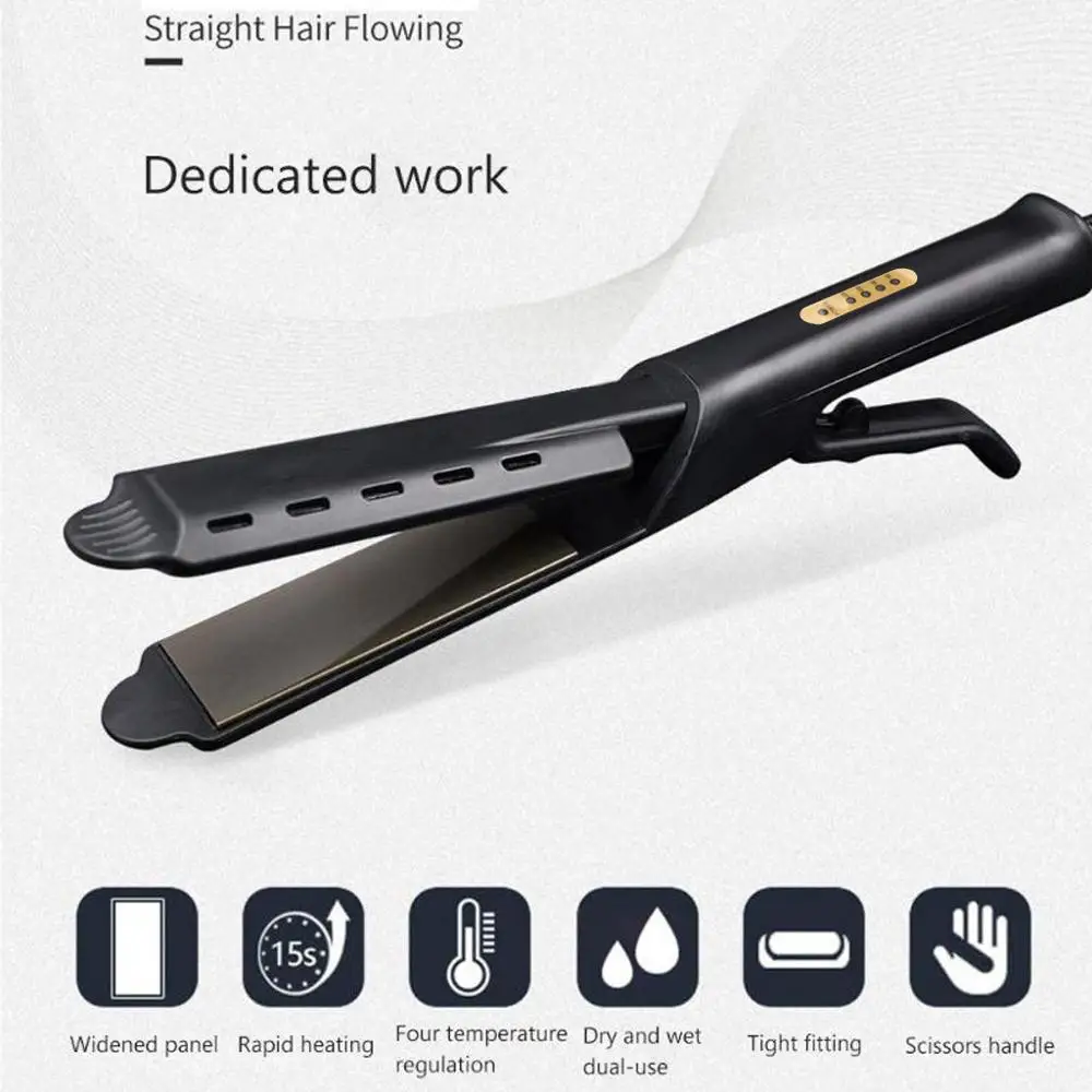 

Hair Straightener Four-gear temperature adjustment Ceramic Tourmaline Ionic Flat Iron Curling iron Hair curler For Women hair