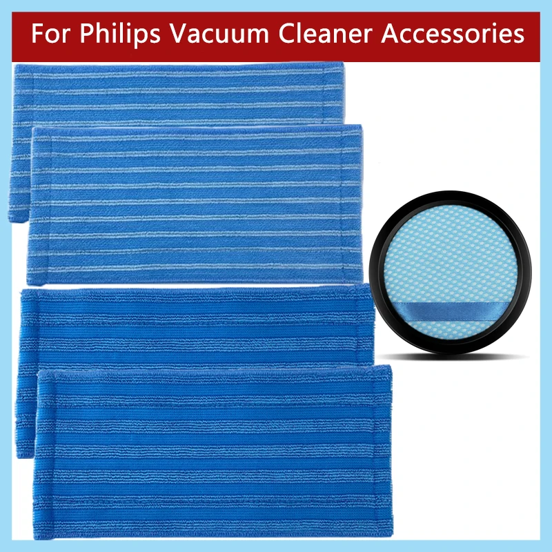 

For Philips FC6400 FC6401 FC6402 FC6404 FC6405 FC6408 FC6409 FC6170 FC6171 Accessories Parts Rag Hepa Filter Kit Vacuum Cleaner