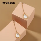 ZYYHAND натуральный барочный жемчужный обруч золотистого цвета для женщин S925-Needle ювелирные изделия AAA циркон для девочек Свадебные Роскошные висячие серьги
