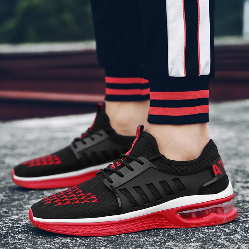 Мужская Спортивная обувь для бега 2020 кроссовки на шнуровке дышащая сетчатая