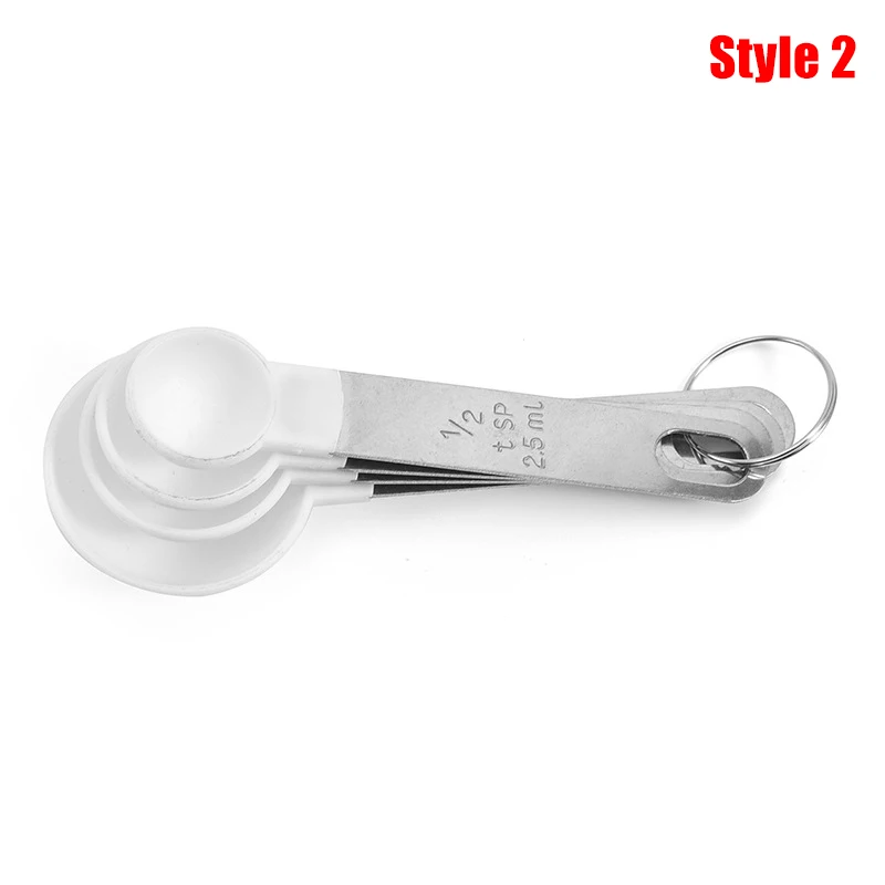

4Pcs Stainless Steel PP Measuring Cups Spoons Kitchen Baking Cooking Tools Set Kitchen Supplies Home Accessories