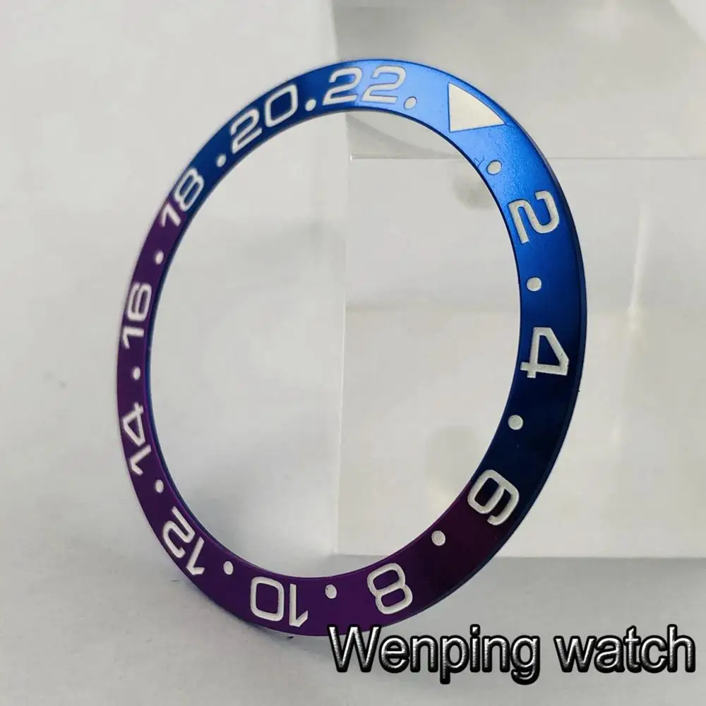 НОВЫЙ 38 мм высококачественный синий/фиолетовый титановый Безель вставка