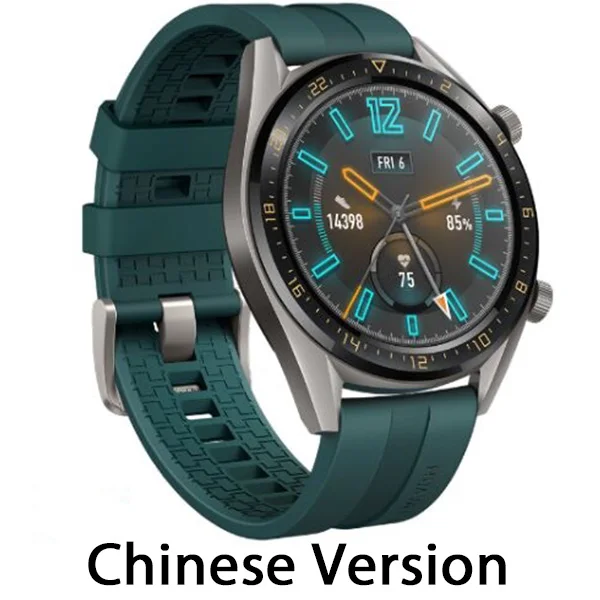 Huawei Watch GT Смарт часы Поддержка gps NFC 14 дней Срок службы батареи 5 атм водонепроницаемый телефонный Звонок трекер сердечного ритма для Android iOS - Цвет: Active Green
