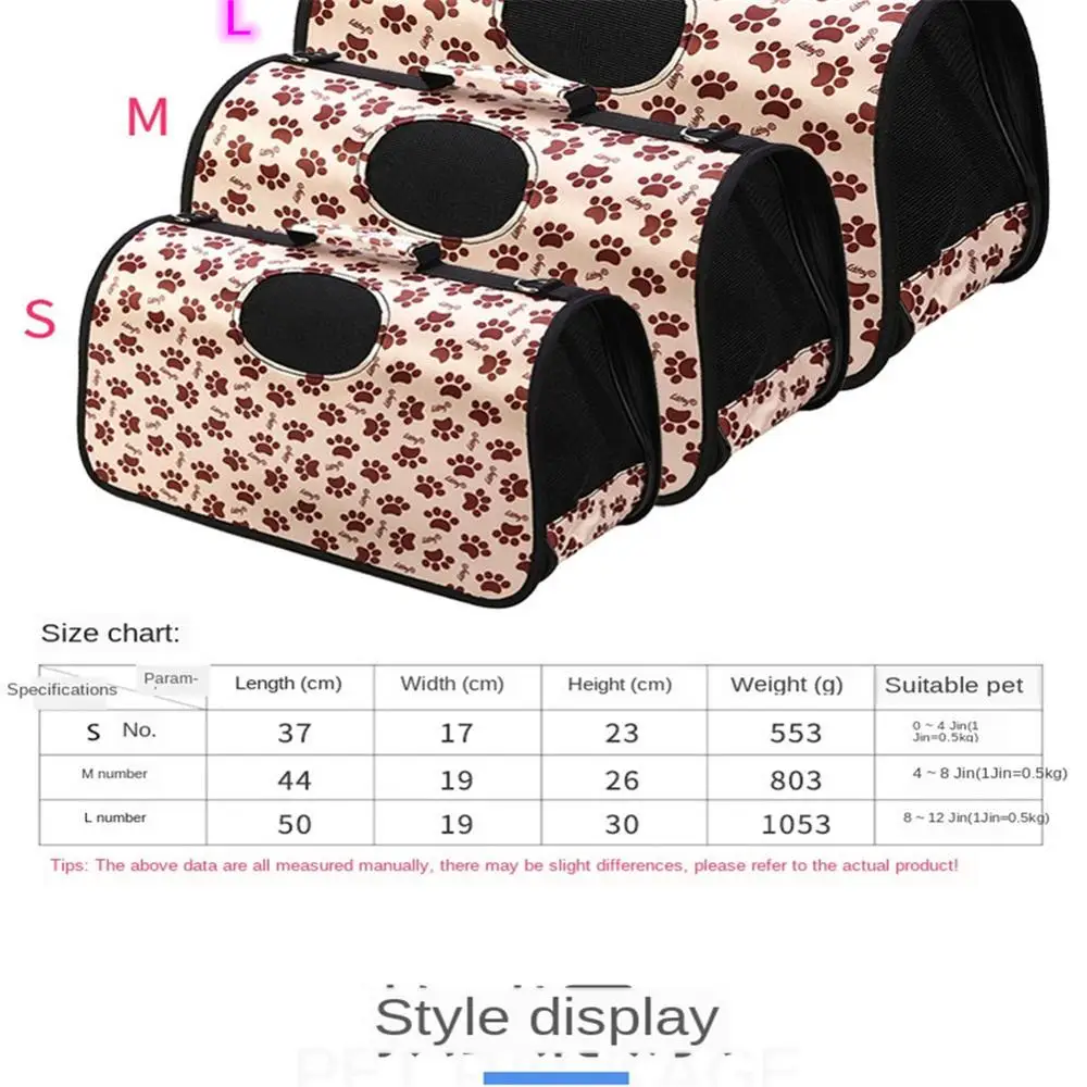 

Pet Carrier Bag Portable Outdoor Cat Foldable Dog Travel Pet Bag Puppy Carrying Shoulder Dog Bags Mesh Shoulder Pet Bags S/M/L