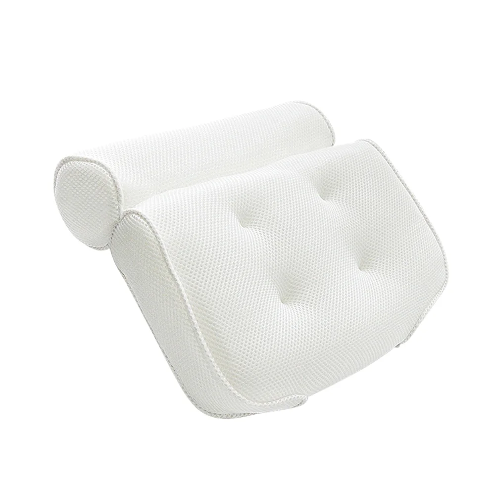 

Дышащая трехмерная сетчатая детская подушка с 6 присосками для поддержки шеи и спины, спа-подушка для дома, гидромассажная Ванна (белая)