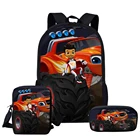 Лидер продаж 2021, набор школьных сумок Blaze and The Monster Machine для мальчиков-подростков, классные детские сумки для книг с рисунком автомобиля, детские школьные сумки
