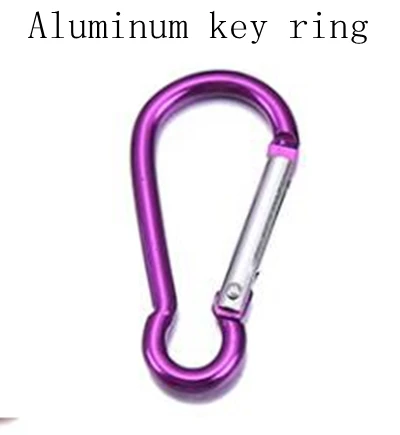 Aluminum Key ring B 12KN авиационный алюминиевый карабин для гамака Пружинная Застежка зажим качающийся крюк для рюкзака альпинизма кемпинга скалолазания безопасная пряжка - Цвет: Aluminum Key ring B