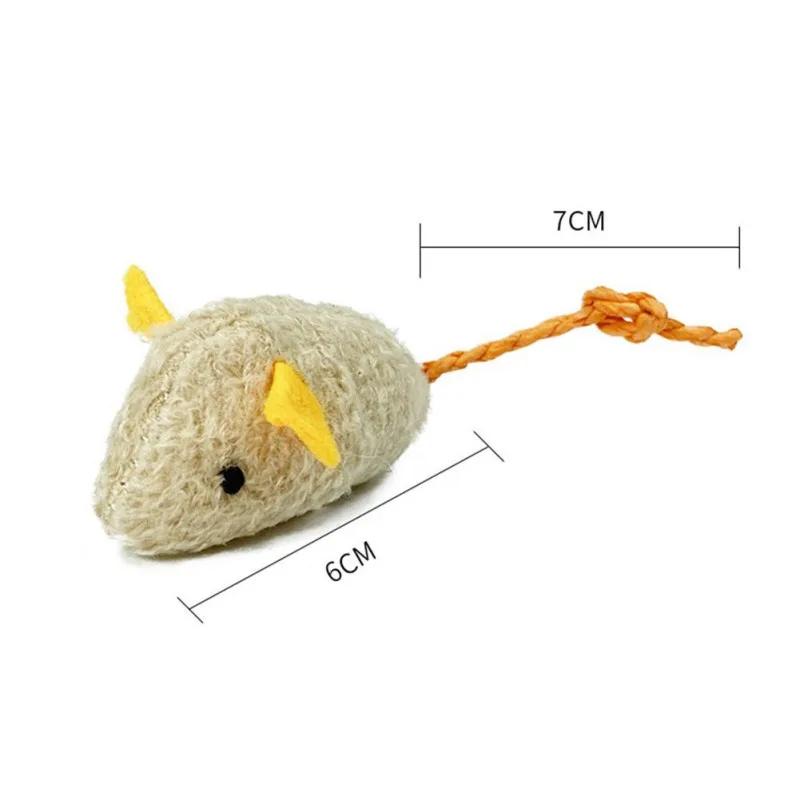 

Plush False Mouse Cat Toy Pet Bite Stuffed Toys Long Tail Toy Mini Funny Playing Intective Mouse 3 Sets Of Color Toys