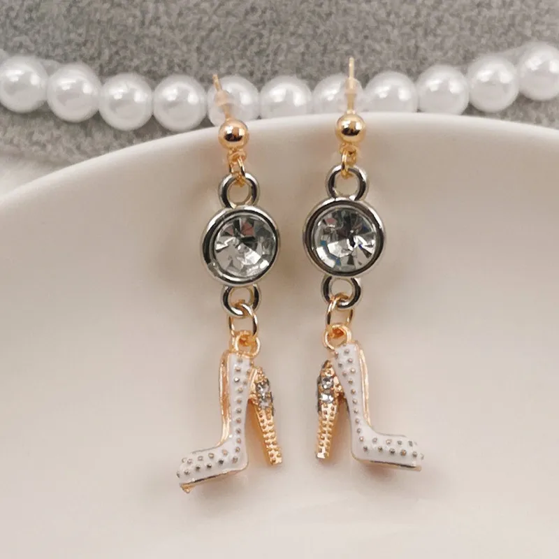 Новые Модные Симпатичные женские туфли на высоком каблуке Серьги для женщин