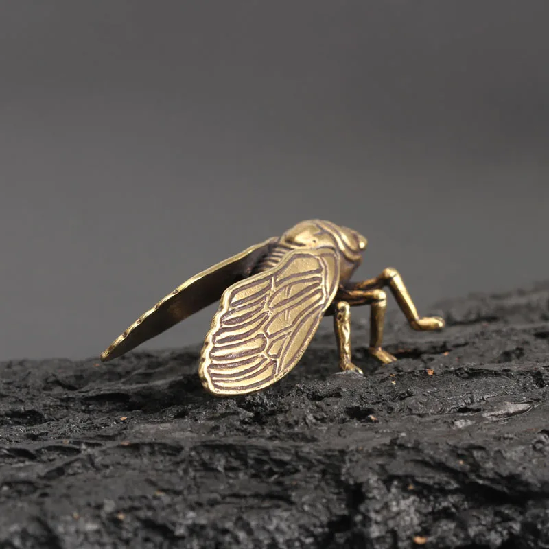 Антикварные медные фигурки цикады аксессуары для домашнего декора винтажные