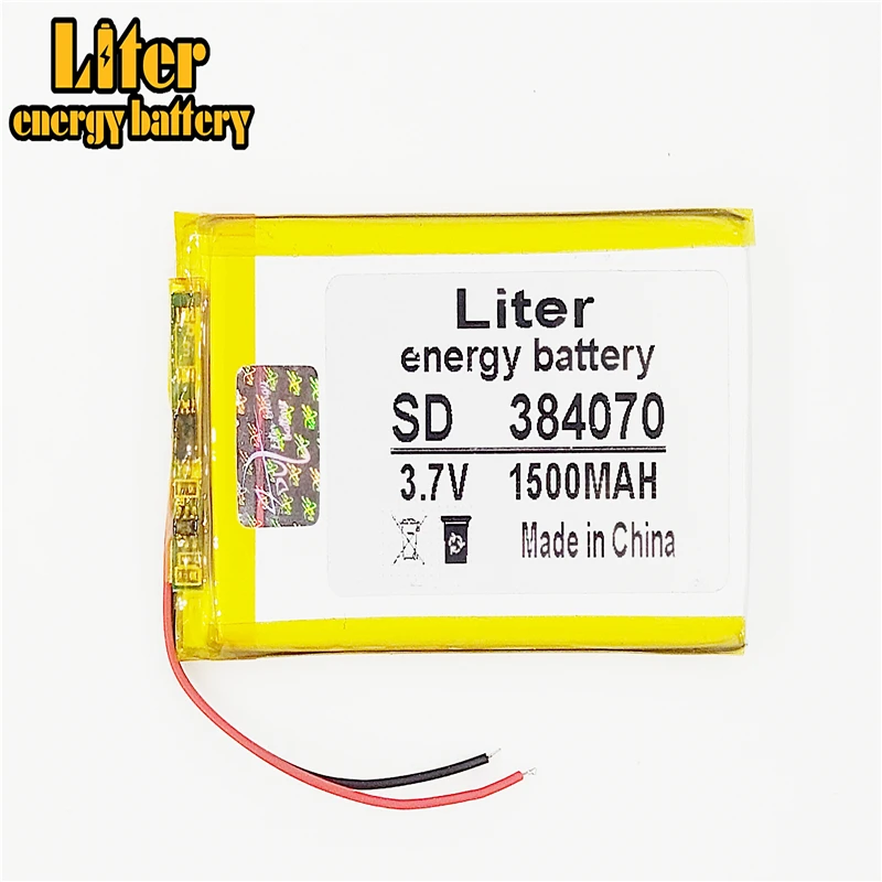 3 7 V 1500mAH 384070 PLIB (полимерный литий ионный/литий ионный аккумулятор) для умных часов
