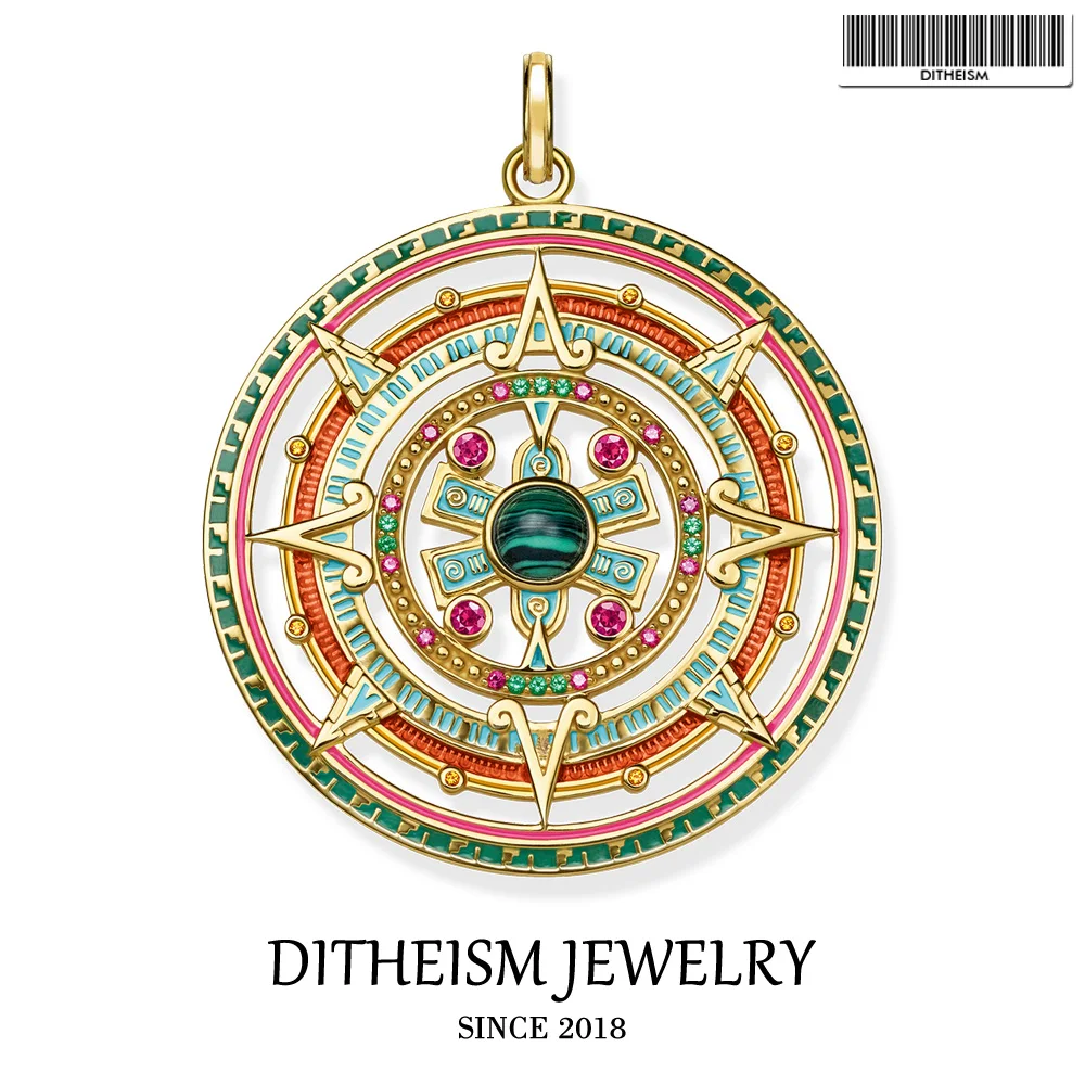 Кулон с золотым амулетом ювелирное изделие в европейском стиле из стерлингового