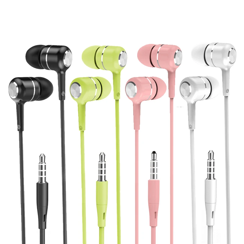 

Wired Headphones Noise Cancelling Stereo In-Ear Earphone bass Sport Music Headset With Mic 3.5mm Jack Universal earpods 4 colors