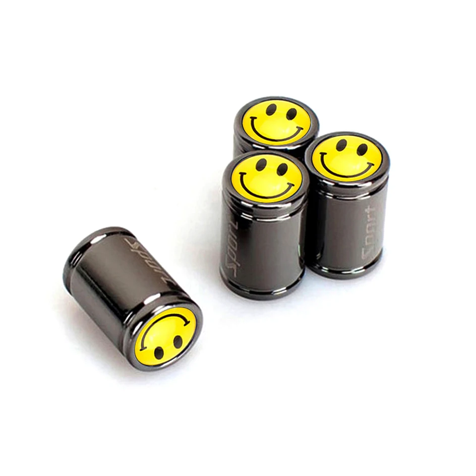 

Спортивные медные колпачки для автомобильных шин, пылезащитные колпачки для Skoda Octavia A5 A7 Rapid Yeti Fabia Superb Kodiaq с эмблемами Smile