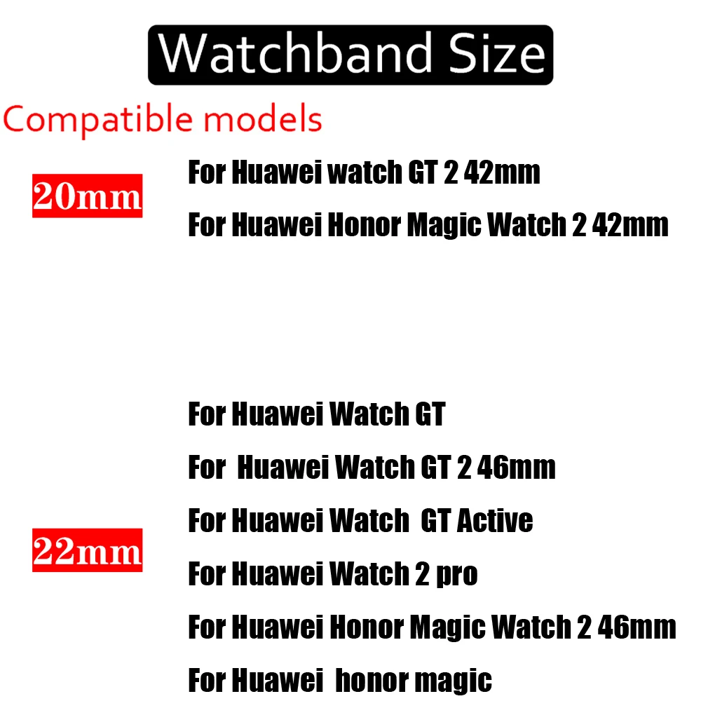 

Nylon StrapFor Huawei Watch GT 2 Pro 2e 20mm 22mm Wrist belts Sport WatchBands for huawei watch GT 2 42mm 46mm Loop Bracelets