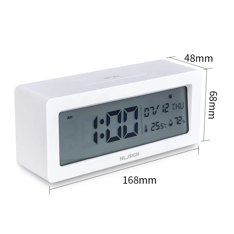 nusign candy color smart alarm clock electronic smart lcd digital display office desktop for home school office alarm clock free global shipping