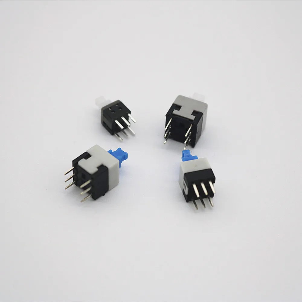 100 шт./партия самоблокирующийся Кнопочный микропереключатель питания 5 8*8 7*7 8 * мм 6