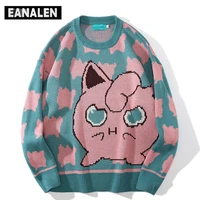 pokemon cartoon anime sweater womens pink hip hop winter harajuku vintage video ugly sweater oversized jumper knitted pullover