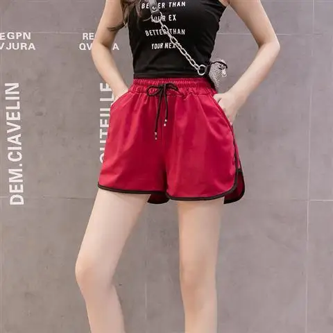 

Sports shorts women's summer 2021 new running Yoga loose large fat mm home wide leg A-line hot pants