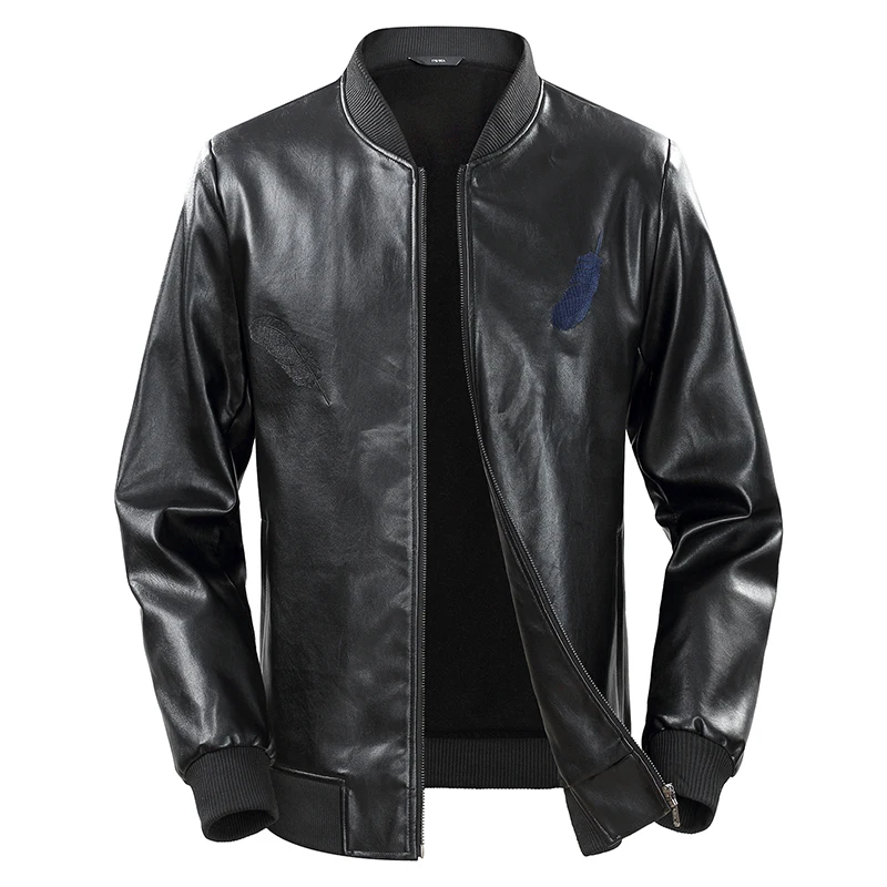 Размера плюс 8XL7XL зимняя натуральная кожаная куртка для пальто с искусственным