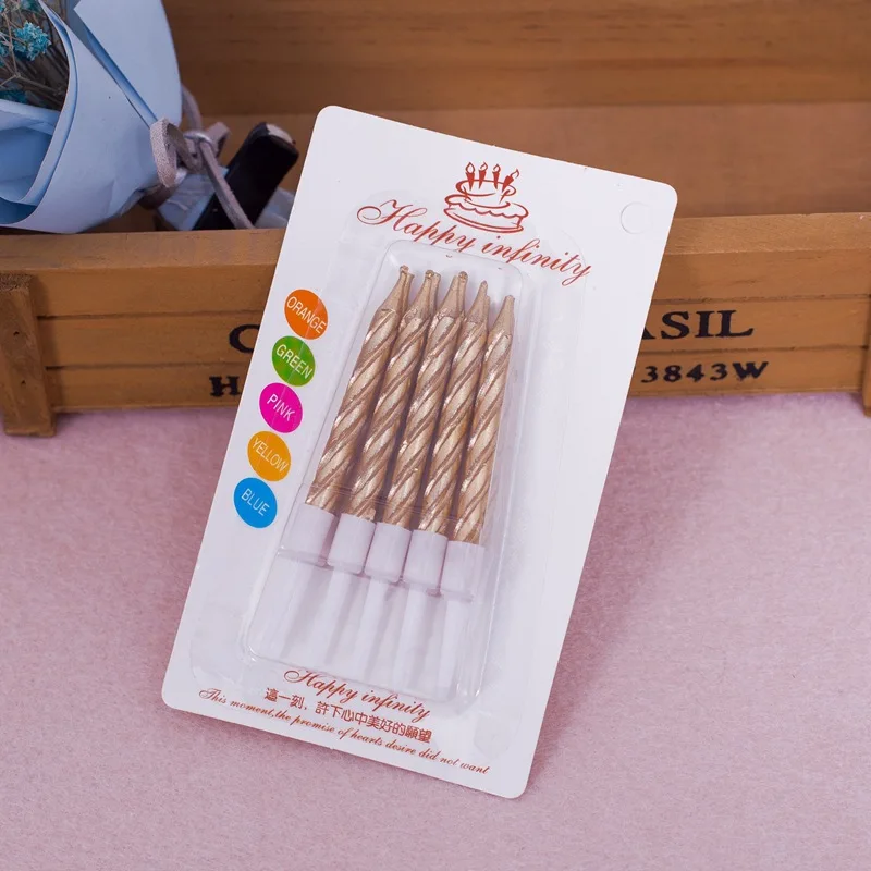 10 шт./компл. Свеча для выпечки торта на день рождения креативная Хрустальная нить