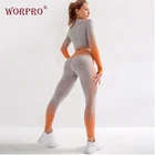 Женский комплект одежды для йоги, комплект из 2 предметов с длинным рукавом для тренировок, тренировок, фитнеса, тренажерного зала, бесшовный комплект для йоги