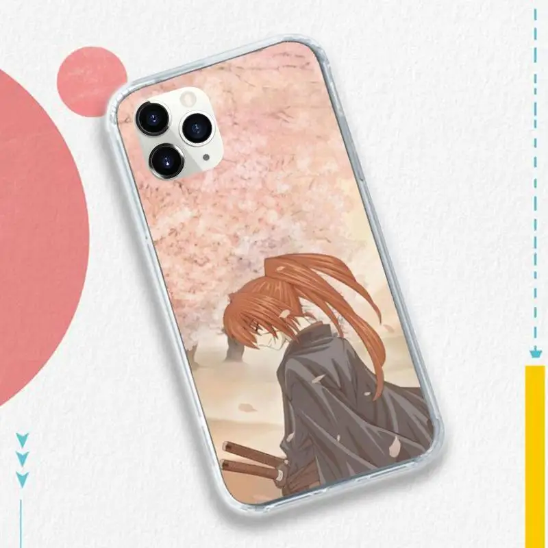 

Anime Rurouni Kenshin japan Manga Phone Case for iPhone 11 12 pro XS MAX 8 7 6 6S Plus X 5S SE 2020 XR