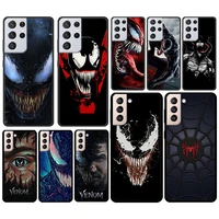 villain marvel venom for samsung galaxy s21 s20 fe ultra plus s10 s9 s8 s7 s6 edge 5g silicone black soft phone case