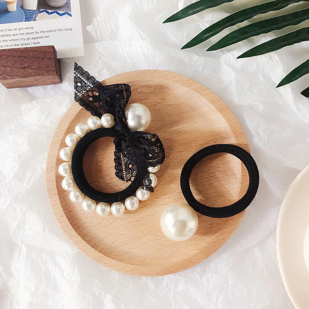 Женская резинка для волос эластичная хвоста аксессуар с жемчужинами| |