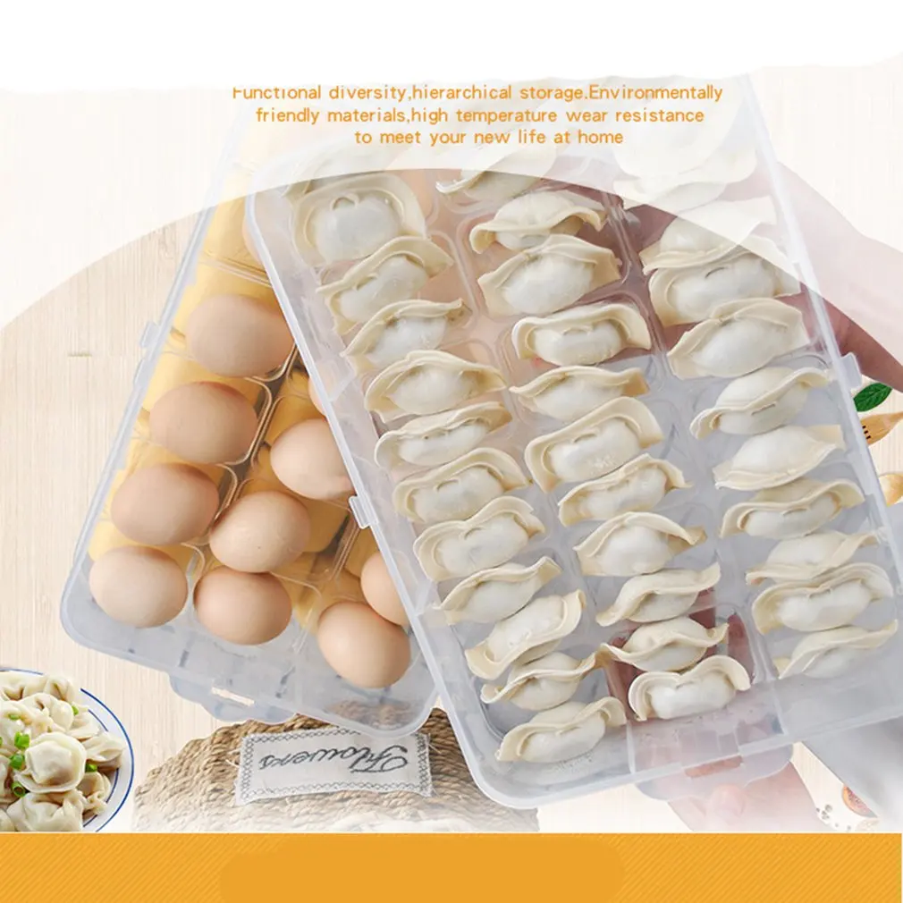 

Portable Dumpling Storage Box Refrigerator Fresh Keeping Container Holder Organizer Kitchen Accessories