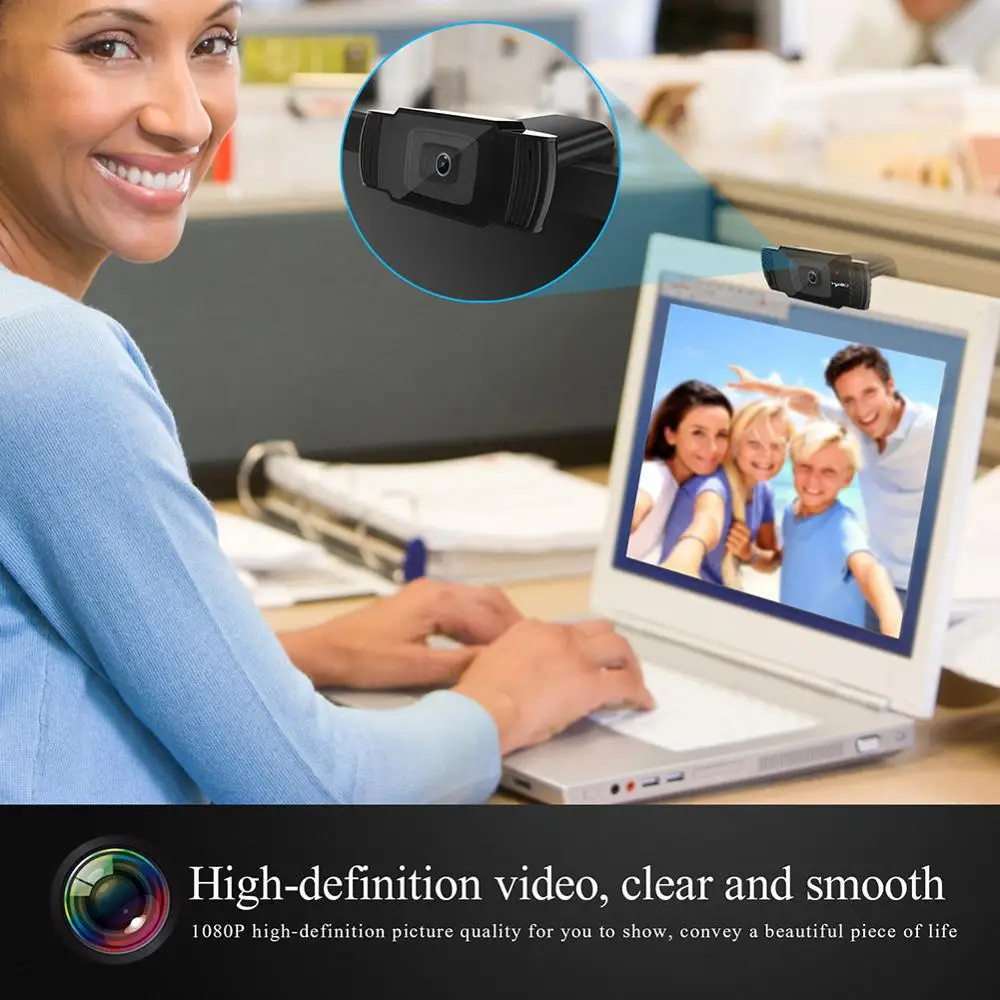 A870 Full HD 1080P сетевая компьютерная веб-камера 2MP USB2.0 с микрофоном автофокусом для
