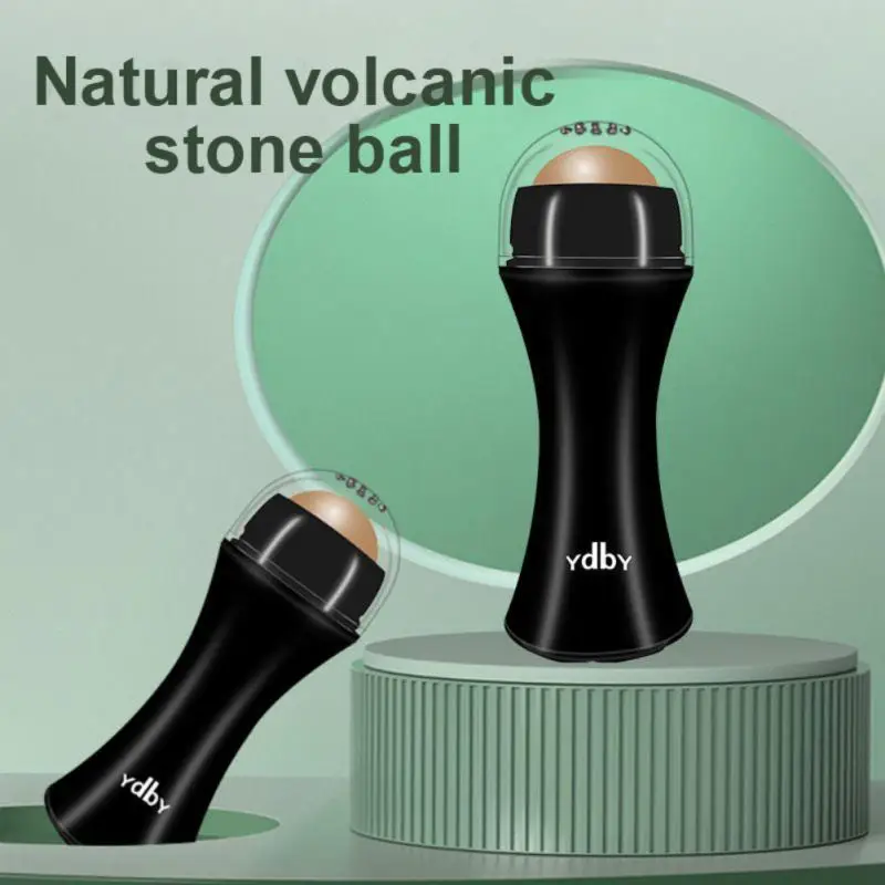 

Natural Volcanic Roller Oil Control Rolling Stone Matte Makeup Face Skin Care Tool Facial Cleaning Oil Absorption Roller On Ball