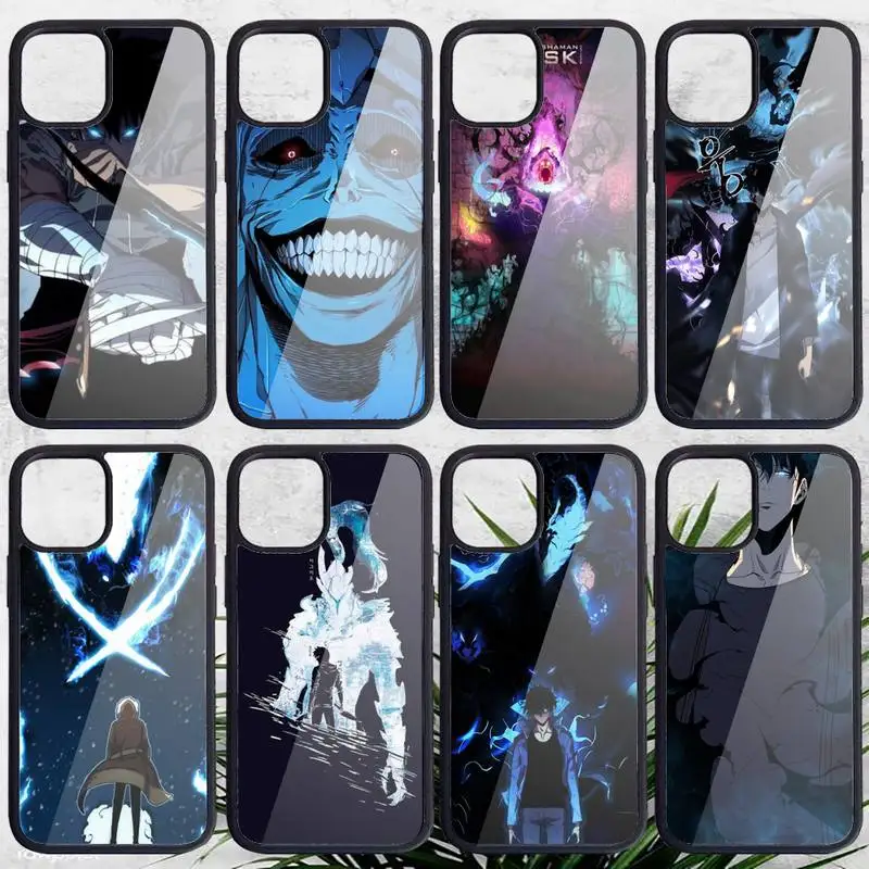 

Anime solo leveling Sung Jin woo Phone Case PC for iPhone 11 12 pro XS MAX 8 7 6 6S Plus X 5S SE 2020 XR
