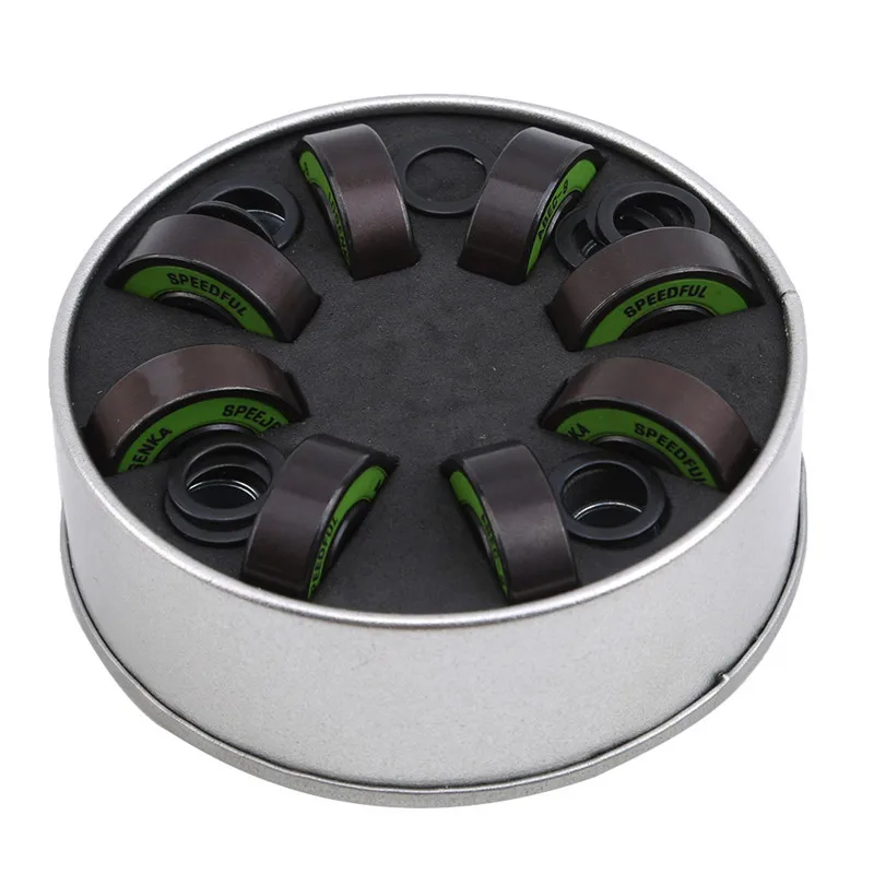 

1set Stainless Steel Green Bearings For High Performance Roller Skate Scooter Skateboard Wheel Bearings