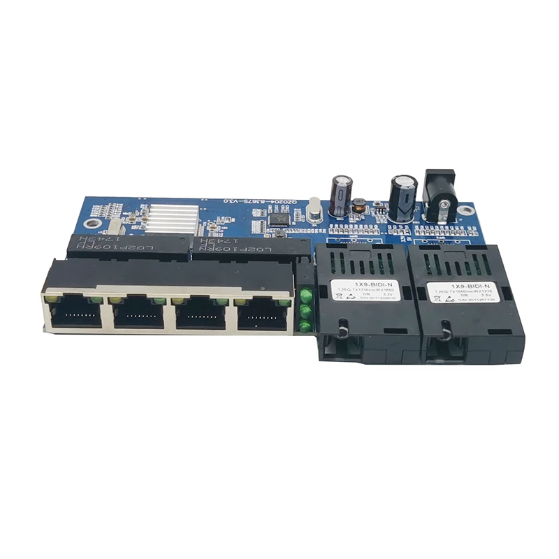 Ethernet коммутатор Gigabit волоконно-оптический медиа-конвертер 4 RJ45 2 10/100/1000M UTP 2F 4E порт