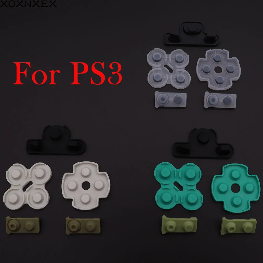 

For Sony PS3 PlayStation 3 DualShock Controller Soft Rubber Replacement Silicone Conductive Adhesive Button Pad keypad