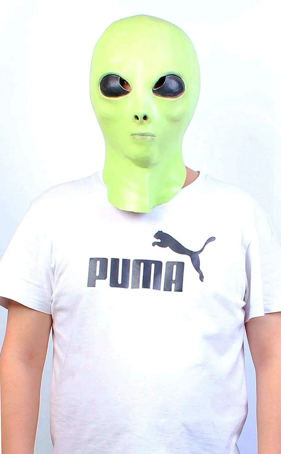 Alien mask-Alien full head Latex Mask for Adult and Kids UFO Halloween Christmas Costume Headwear Party Green | Дом и сад