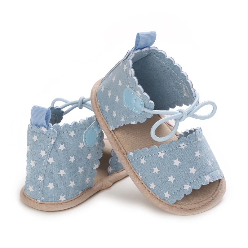 

Newborn Baby Girl Princess Shoes Bow Sandals Cotton soft sloe Anti-slip Dot Print Baby Shoes 0-18m Toddler Summer Kid shoes