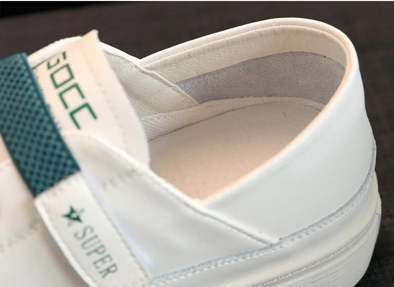 New All-match Leather Ladies Thick-soled Sneakers Summer Fashion Thick-soled Vulcanized Shoes Ladies White Shoes Flat Shoes