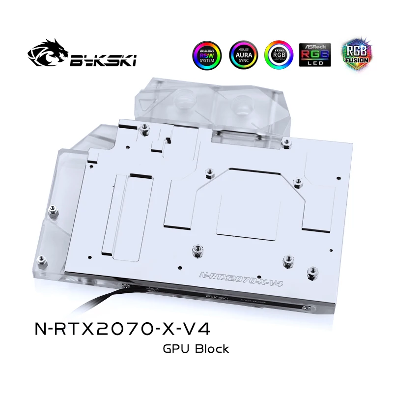 

Bykski PC water cooling Radiator GPU cooler video Graphics Card Block for NVIDIA RTX2070 RTX2060 Founder Edition N-RTX2070-X-V4