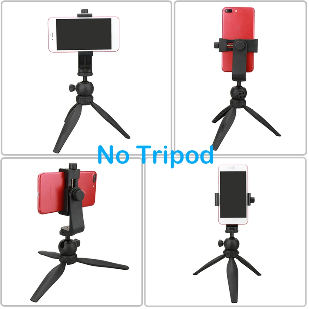 

Universal Phone Tripod Mount Adapter Cellphone Clipper Stand Vertical 360 Degree Adjustable Holder voor For iPhone voor camera