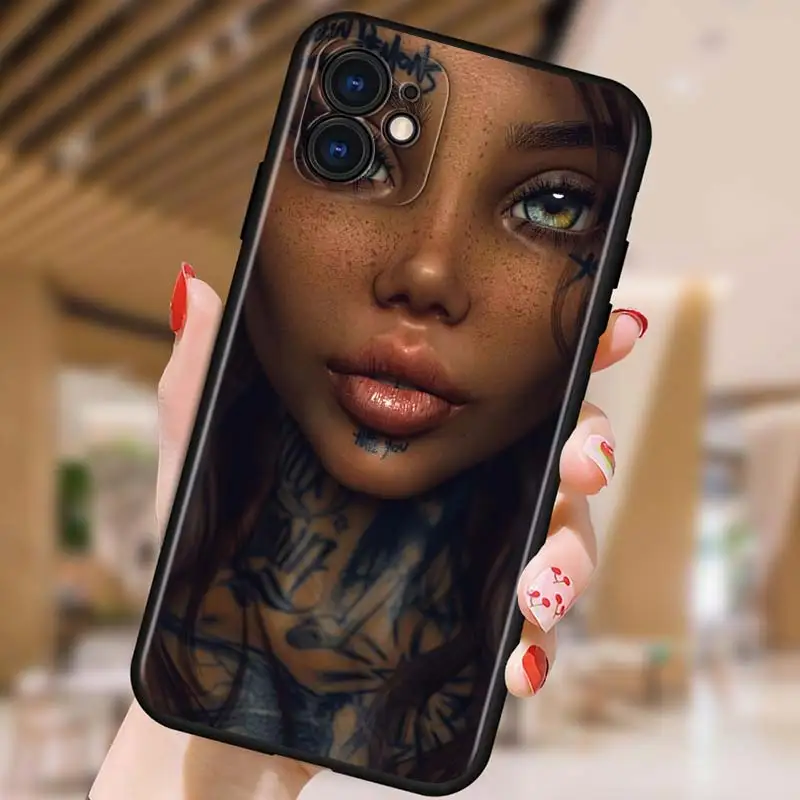 Силиконовый сексуальный глянцевый черный чехол из ТПУ для Apple iPhone 13 12 11 Mini XS XR X Pro