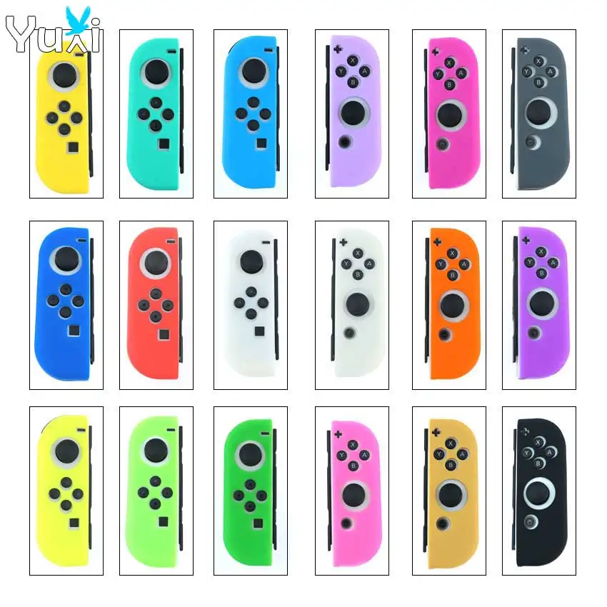Мягкий силиконовый чехол YuXi для Nintendo Switch защитный игрового контроллера NS Joy Con