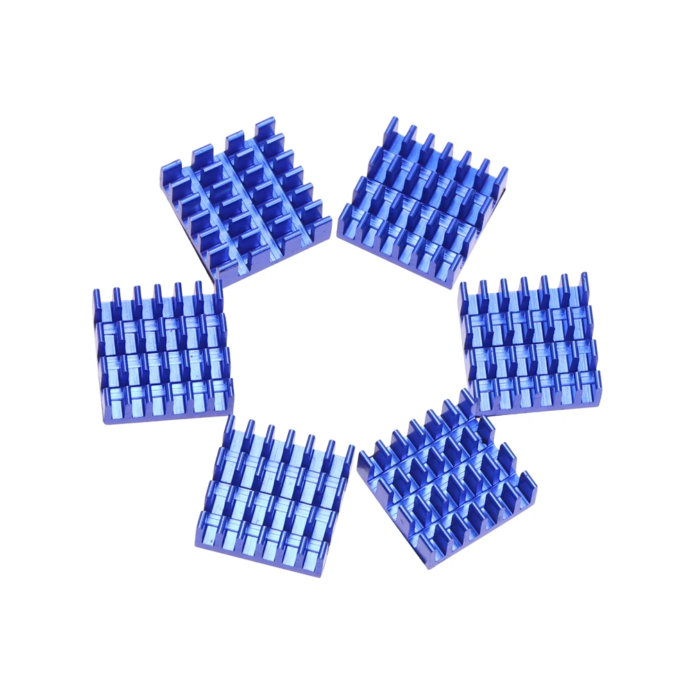 12 шт. синий алюминиевый радиатор хороший теплоотвод клей инструменты 13*14*6 мм для