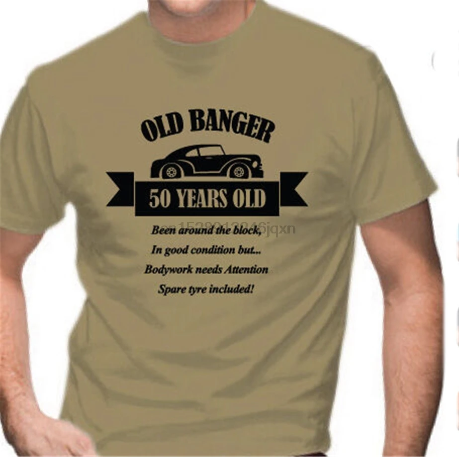 Старый Banger 50 лет Мужская забавная дизайнерская 50-я футболка на день рождения