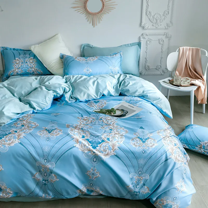 Летняя распродажа набор постельного белья из шелка 4 шт. Королевский размер