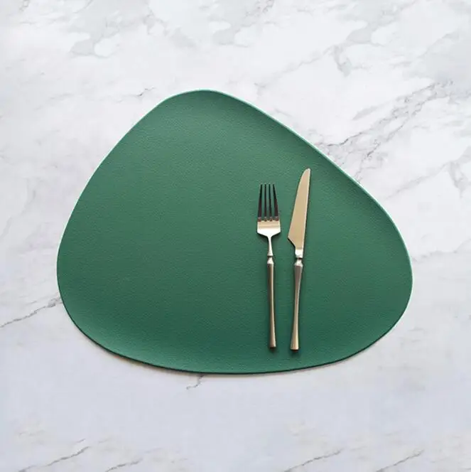 

PU Placemat 35*45cm heat resistant Table Mats Hotel Waterproof Oilproof Table Mat Anti-slip European Table protector
