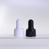 18mm white black plastic dropper pipette cap for glass bottle 100ml 50ml 30ml 20ml 15ml 10ml 5ml